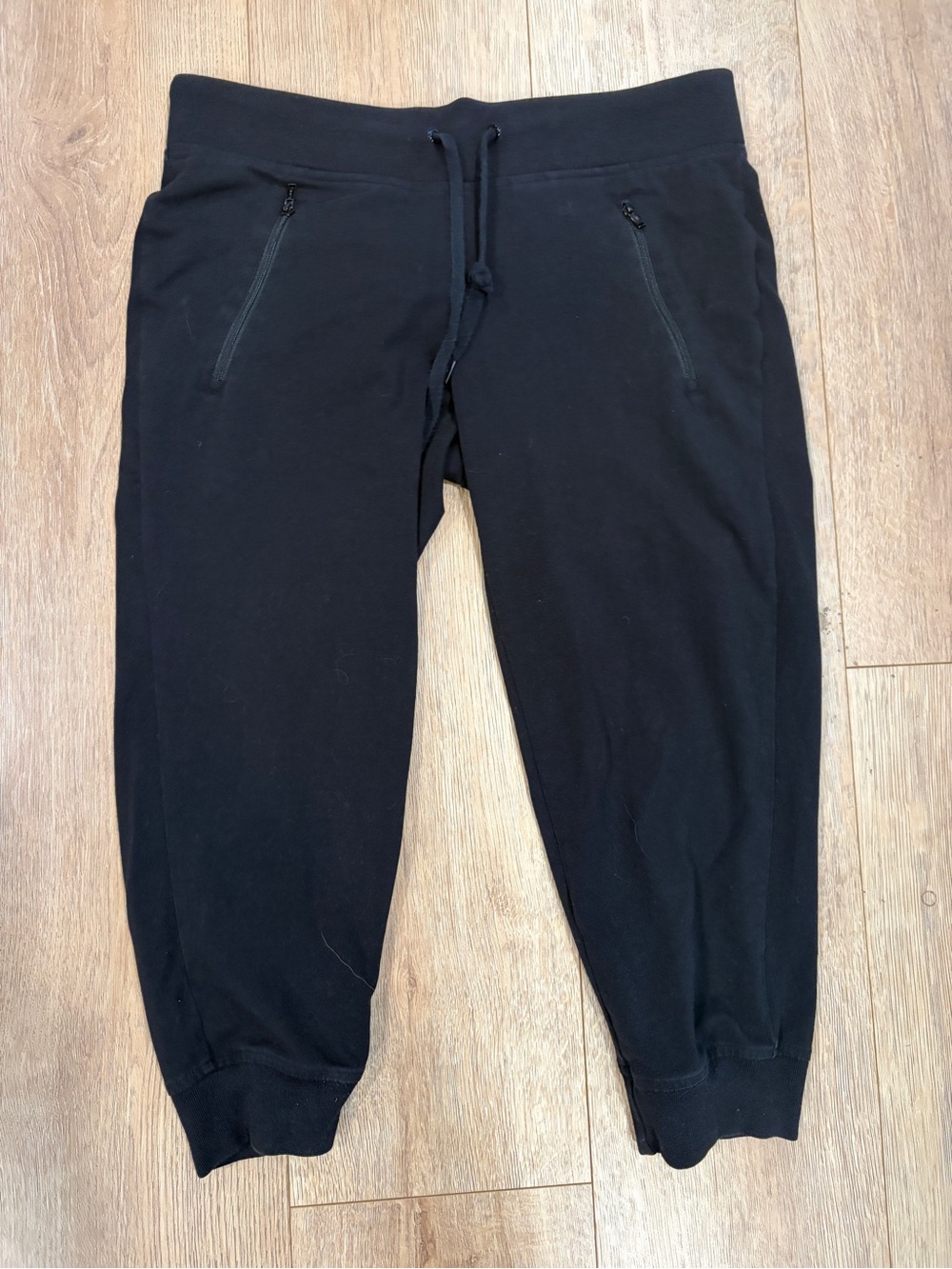 Lauren Ralph Lauren Black Capri Jogger Pants Cropped Athleisure Small